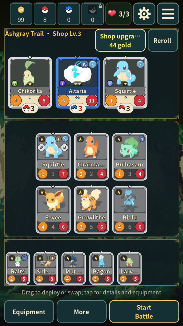 English mobile view of the shop and team preparation